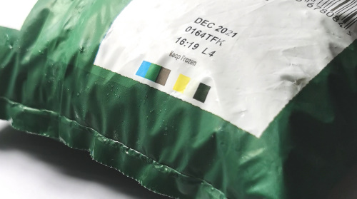 Printing on frozen veg